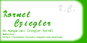 kornel cziegler business card